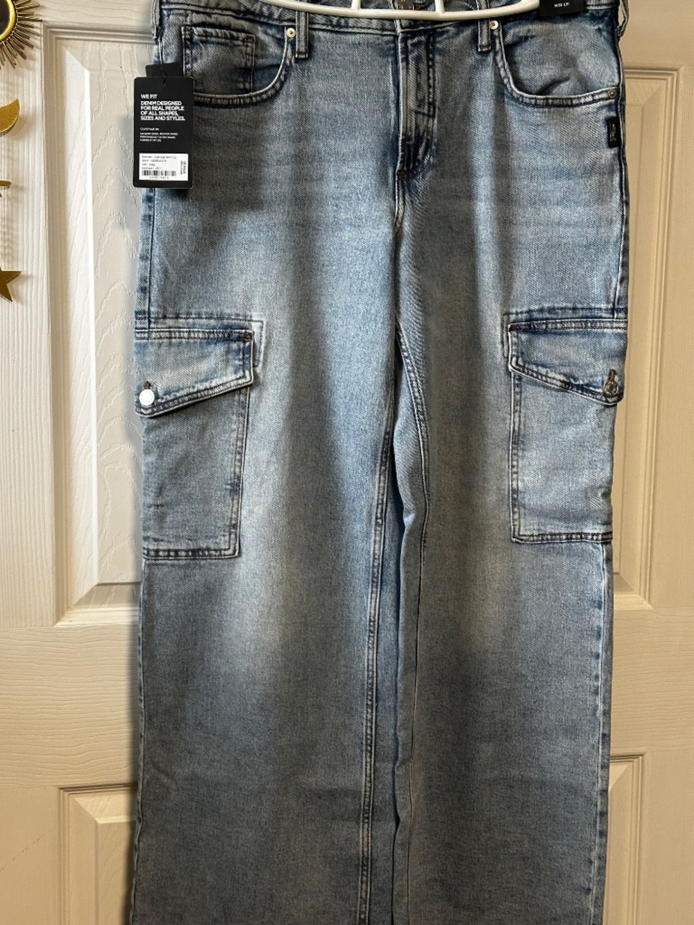 NWT " Suki Cargo Wide Leg Jeans" Silver Jeans Co. Women's S-33/31 - Picture 4 of 8